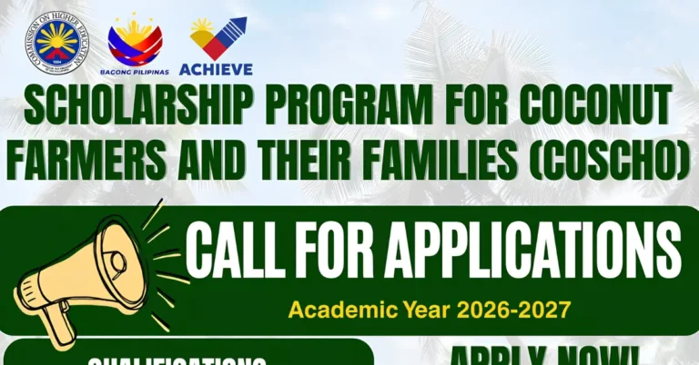 CHED CoScho Scholarship 2026 Online Application: Apply Now!