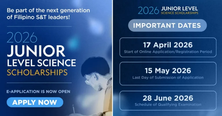 DOST JLSS Scholarship 2026: Now Accepting Applications