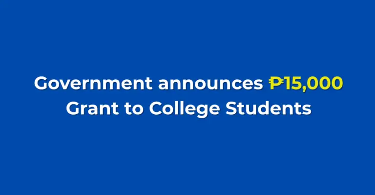 Government announces 15,000 Grant to College Students