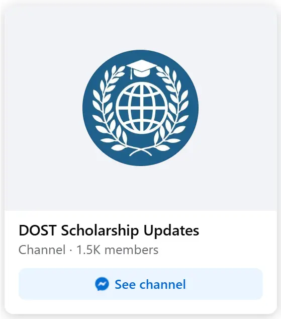 DOST Scholarship Facebook Broadcast Channel