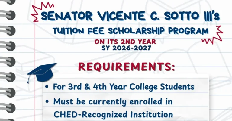 Senator Vicente Sotto III Tuition Fee Scholarship 2026-2027 (Apply Now)